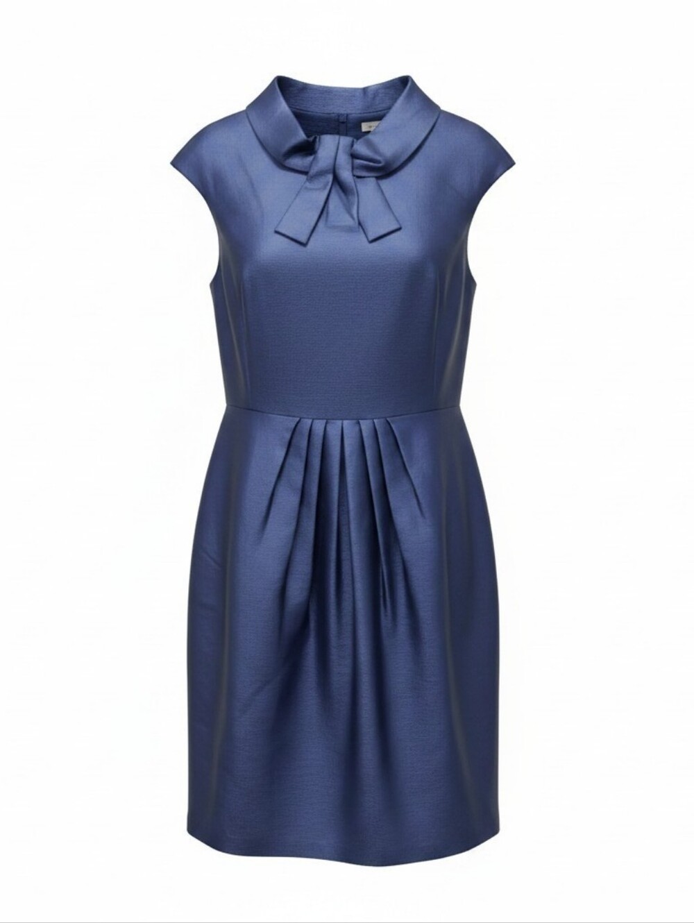 Kay Unger New York Blue Wool Silk Sheath Dress Women’s Size 12 Elegant Formal